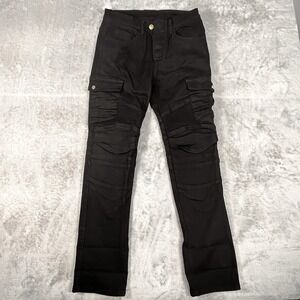 Volero Mens Motorcycle Riding Long Pants Size S Black Pads Tear Resistant Racing